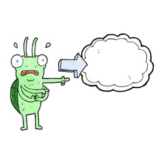 textured cartoon bug pointing