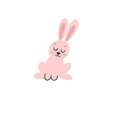 Pink rabbit, cute bunny 