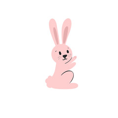 Pink rabbit, cute bunny