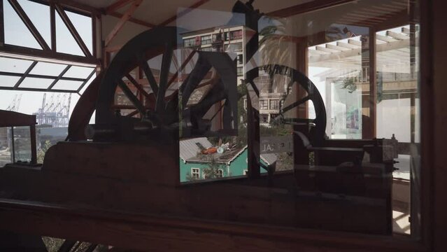 historical elevators or funiculars of Valparaiso.