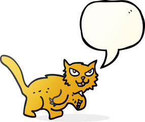 speech bubble cartoon cat