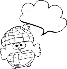 speech bubble cartoon cute owl