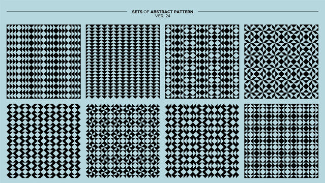 Collection of basic shape abstract seamless pattern