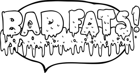 speech bubble cartoon bad fats