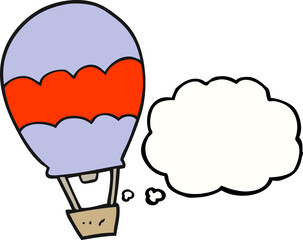 thought bubble cartoon hot air balloon