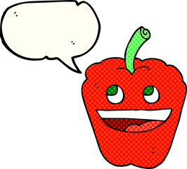 comic book speech bubble cartoon pepper