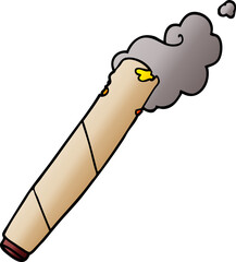cartoon doodle rolled cigarette
