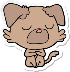 sticker of a cartoon dog