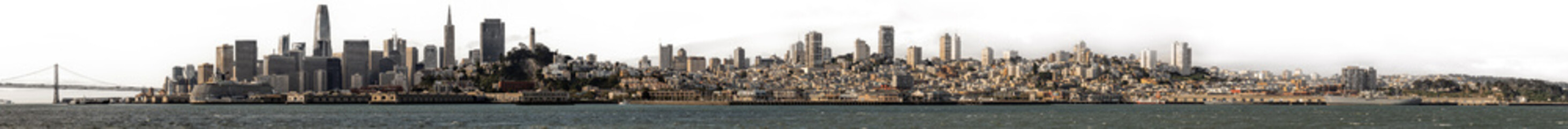 Fototapeta na wymiar San Francisco Skyline isolated on white