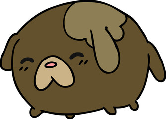 cartoon of cute kawaii dog