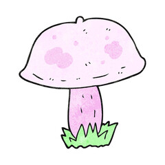 textured cartoon mushroom