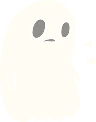 cartoon of a kawaii cute ghost