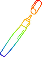 rainbow gradient line drawing cartoon pen
