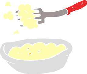 cartoon doodle bowl of food