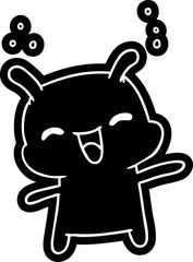 cartoon icon kawaii cute happy alien
