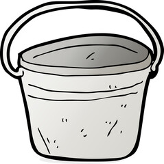 cartoon metal bucket