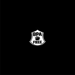 BPA free logo icon isolated on dark background