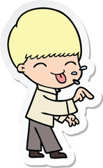 sticker of a cartoon boy