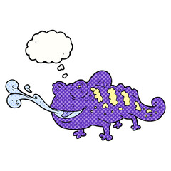 thought bubble cartoon chameleon