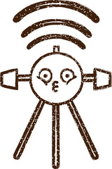 Satellite Charcoal Drawing