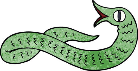 cartoon doodle medieval snake