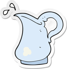 sticker of a cartoon milk jug