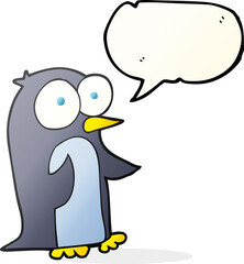 speech bubble cartoon penguin