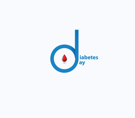 World diabetes day awareness concept. abstract vector logo.
