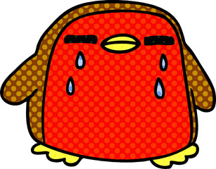 cartoon cute kawaii red robin