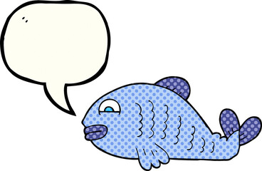 comic book speech bubble cartoon fish