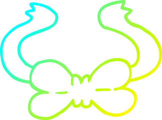 cold gradient line drawing cartoon bow tie