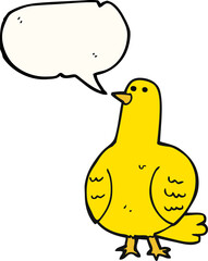 speech bubble cartoon bird