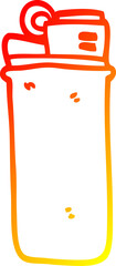 warm gradient line drawing cartoon disposable lighter