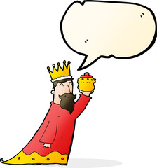 one of the three wise men with speech bubble