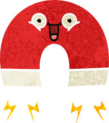 retro illustration style cartoon magnet