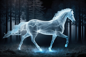 Obraz na płótnie Canvas Horse Spirit, Generative AI
