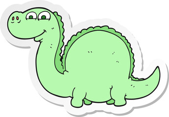 sticker of a cartoon dinosaur