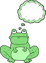 thought bubble cartoon frog