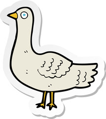 sticker of a cartoon bird