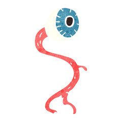 gross retro cartoon eyeball
