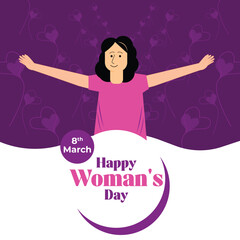 Vector creative happy womens day event background