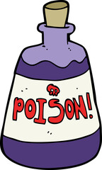 cartoon bottle of poison