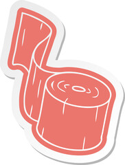 cartoon sticker of a toilet roll