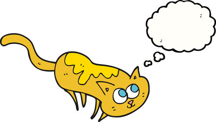 thought bubble cartoon cat