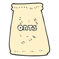 cartoon bag of oats