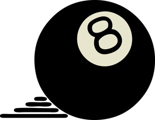 traditional tattoo of a 8 ball