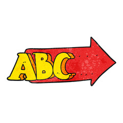 textured cartoon ABC symbol