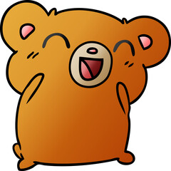 gradient cartoon kawaii cute teddy bear