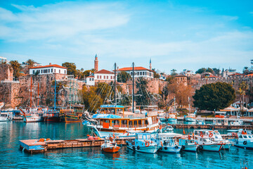 Old town (Kaleici) and harbor in Antalya, Turkey