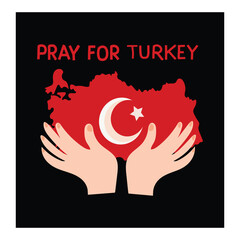 Pray for turkey vector
